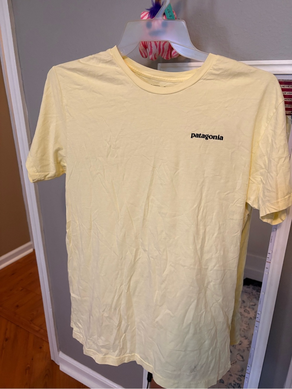 Patagonia Men’s Light Yellow Logo Short Sleeve Tee